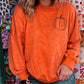 Pumpkin Pocket Acid Wash Crewneck - SUBLIMATION