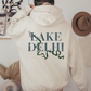 Distressed Lake Delhi Outline Hoodie