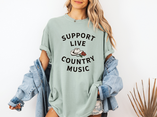 Support Live Country Music Tee