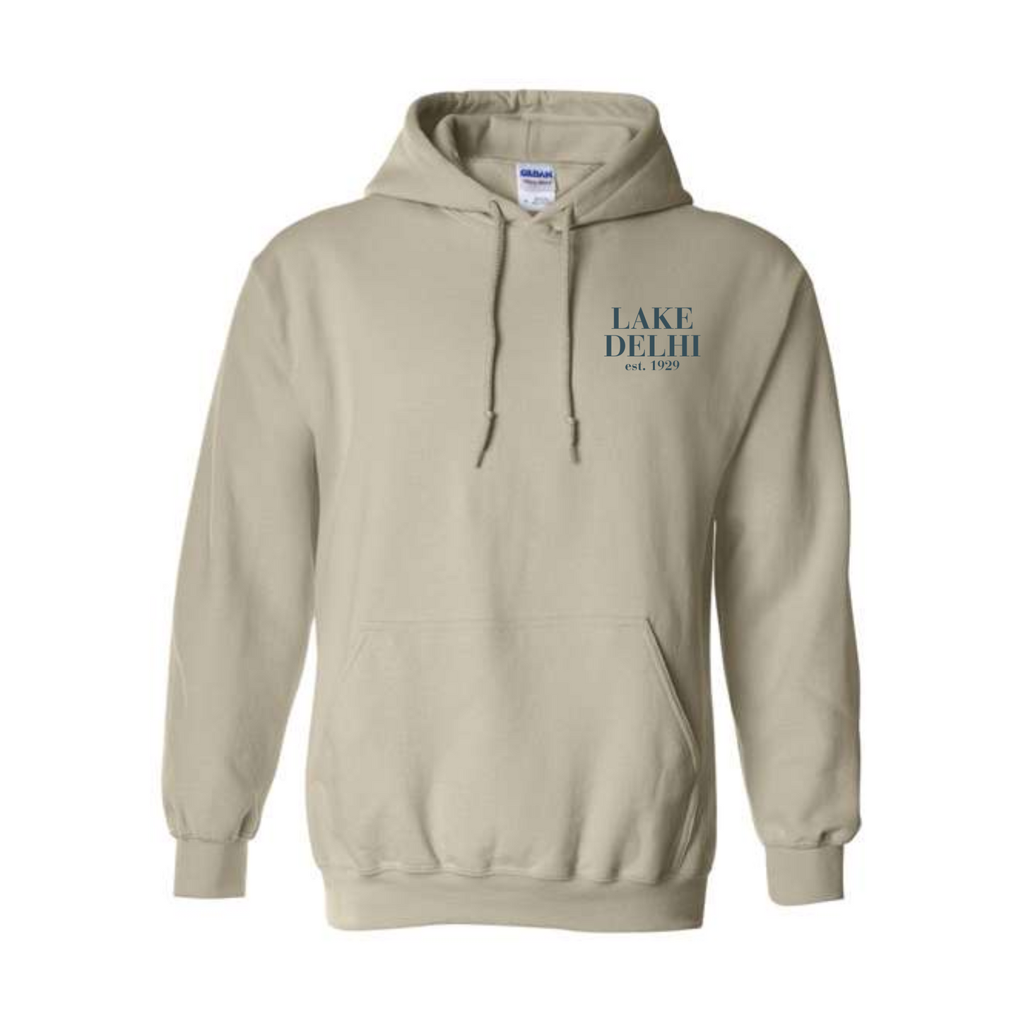 Distressed Lake Delhi Outline Hoodie